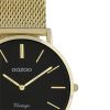 OOZOO Vintage Uhr Gold/Schwarz 32mm