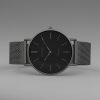 OOZOO Vintage Uhr Titangrau/Schwarz 36mm